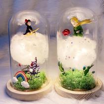 DIY creative little Prince night light gift tremble handmade little witch glass cover lover Unicorn Children