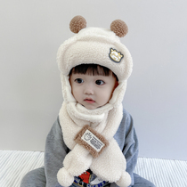 British next road baby hat winter scarf one boy cute baby cartoon scarf