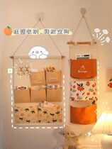 Fabric bedside storage bag wall hanging wall hanging door rear wall dormitory wall cloth bag artifact wall storage pocket