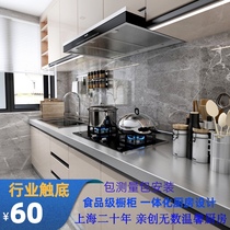 Shanghai kitchen cabinet whole cabinet refurbishment custom kitchen cabinet whole kitchen cabinet finished stainless steel countertop
