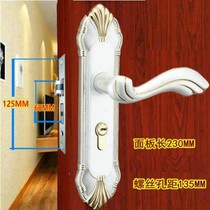 Small 50 bearing lock European style room door lock Yellow bronze suit door Bedroom household hardware Vintage steel wood door lock