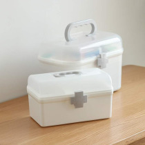 Household multi-layer medicine box Portable medical medicine storage box Plastic childrens first aid box dust-proof large-capacity medicine box