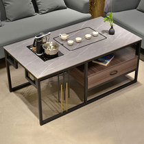 Tea table tea tea with boiling kettle integrated office negotiation tea set of tea set modern rock plate Kung Fu small tea table tea table