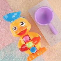 Rotating net red Meng Meng duck Rotating water cart toy baby bath rhubarb duck stall hot sale 2021 new bag