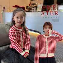 South Korean small fragrant wind kinder with female sweater jacket spring autumn season new foreign air knitwear blouse blouse