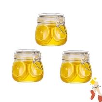 Coarse grain storage artifact glass sealed jar lemon passion fruit honey tea with lid storage bottle sparkling kimchi pickles
