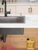 Renting a good detergent press sink soap dispenser extension tube press bottle vegetable wash basin silicone tube kitchen