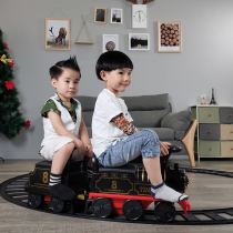 Childrens electric small train track set toys can sit on human stroller toy car boys and girls toys 2-3 years old 4