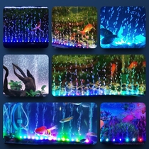 Fish tank light LED light waterproof colorful waterfall bubble strip bubble light lighting oxygen diving light aquarium