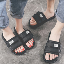 Slippers Mens Summer Non-slip Deodorant Soft Bottom Outside Wearing Casual Beach Shoes Outdoor Cool Tug Lovers Shoes One-Drag Sandals