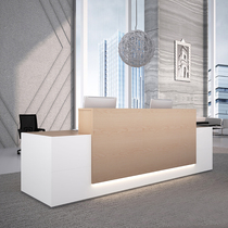 New Front Desk Reception Desk Company Hotel Yingbin Desk Fashion Collection Silver Bar Desk Office Counter Office