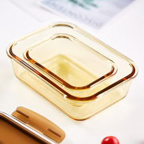 Office worker glass lunch box microwave oven heating special insulated lunch box with lunch box with lid sealed fresh-keeping box