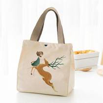 Hand bag female summer cloth art to go out easy to carry office workers handbags Net red box lunch bags snacks bags