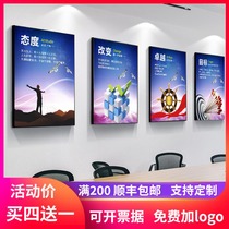 Office decoration painting company Cultural Wall corridor conference room background wall inspirational slogan corporate culture hanging painting