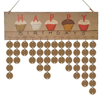 Wooden calendar listed birthday party party home decoration pendant DIY handmade calendar crafts pendants