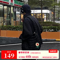TRUSL Embroidered Stray Bag Large Crossbody Shoulder Bag Men's Casual Large Capacity Postman Function Fit Tide Brand