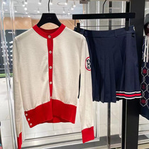 G4 Korean version of the new golf clothing female slim slim knitted cardigan outdoor sports warm white top