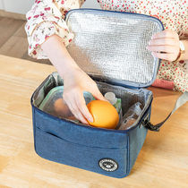 Insulation lunch box bag Bento handbag bag Student work with rice Waterproof aluminum foil bento bag meal bag oblique cross bag