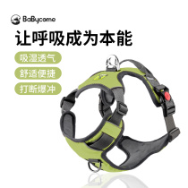 Babycomes Dog Traction Rope Chest Harness Dog Rope Small Mid Sized Canine Lion Bib gold Maud pasture