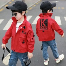 Boys spring and autumn coat 2021 New style spring jacket little children baby windbreaker boy suit tide