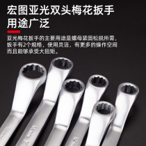 Macro double head plum blossom wrench 75 degree angle dual-purpose eye stop set repair tool 8-10-24-55