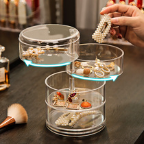 Premium transparent rotatable jewelry box head rope hairclip jewelry display rack bracelet necklace head rope storage box