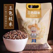 Diabetic People Special Porridge Rice Meal Three Color Brown Rice Meal Porridge Staple Foods Low Fat Fitness Five Cereals Grocery Meals No Sugar
