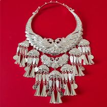  New Miao Dong Yi Tujia performance suit silver jewelry retro national style Miao silver peacock collar
