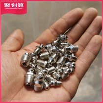  Grease gun nozzle m10 national standard nickel-plated straight nozzle Car truck excavator forklift multi-purpose set grease nozzle