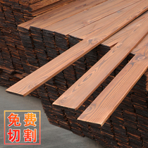  Anticorrosive wood floor carbonized solid wood wood wood strip wall panel Sauna board ceiling courtyard grape rack outdoor wooden square