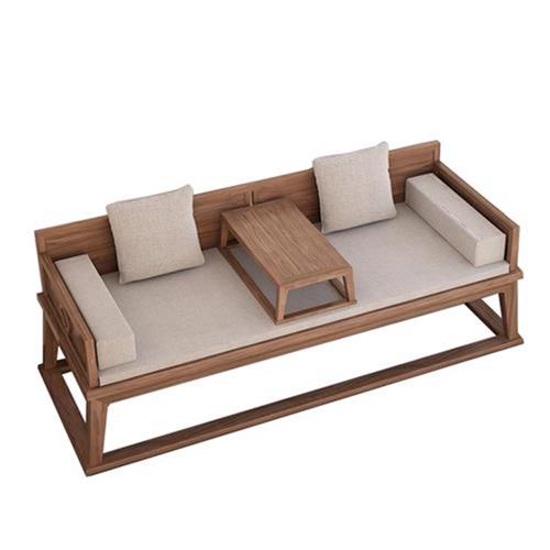 New Chinese Arhat bed living room group n solid wood mortise and tenon Old Elm sofa chair Antique bedridden sofa Small apartment type sitting