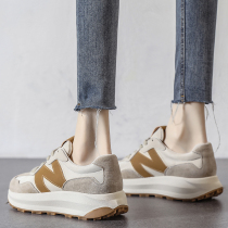 Mary Danny master design⭐️heightening 4cm net red genuine leather Agan shoes womens old daddy shoes 100 hitchhiking