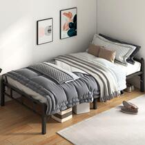 Single folding bed home adult Strong durable iron frame bed rental room special simple double reinforced steel wire bed