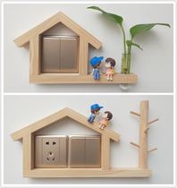 Multifunction socket upholstered wall lamp close to wall stickup idea home switch teenage girl upscale light lavish little loolie border cover