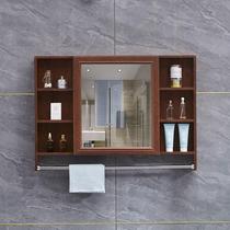 Bathroom mirror cabinet wall-mounted toilet mirror with rack waterproof storage mirror box toilet toilet dressing mirror