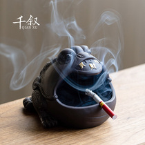 Creative Purple Sand Swallow Cloud Ashtrays Ceramic Home Office Living-room Multifunctional Home Pendulum containing box Smoke cylinder