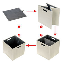 Storage box fabric storage basket Oxford cloth foldable box household toy drawer box grid cabinet