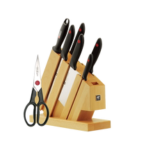 German Double Limen Fu To Insert Knife Rest Home Kitchen Stainless Steel Cutter Suit 8 pieces of kitchen knife scissors