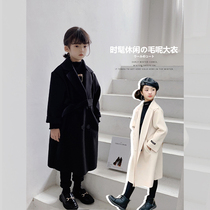 The new girl cashmere double-sided Mao the big child in the middle of the spring and autumn and the great clothes in the small sub