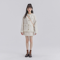 Deers Puff Thirteen Fragrance Small Fragrance Classic Fringe Edge Jacket Skirts Early Autumn Suit
