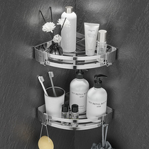 Toilet 304 stainless steel triangle basket non-perforated bathroom rack shower shower shower gel tripod