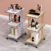 Light luxury nail cart rack beauty salon special trolley cosmetics storage rack tattoo hairdressing tool cart