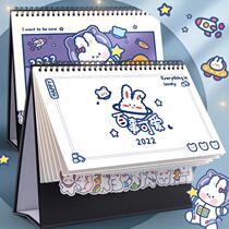 Taiwan calendar simple cute bear rabbit custom 2022 21 creative simple daily ins Wind girl heart desktop pendulum
