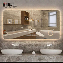 Wall-mounted bathroom smart mirror toilet wall led light mirror vanity mirror anti-fog toilet with light luminous mirror