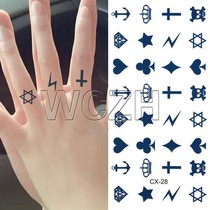 Finger stickers tattoo stickers new love diamond tattoo stickers waterproof men and women small figure finger stickers five-pointed star ten