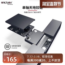 Germany ONETWO1 single axis heaven and earth knitted hinge Aluminum frame cabinet door buffer hinge Glass invisible door hinge