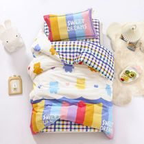 Primary school nap quilt three-piece cotton childrens splicing bedding 70*170 noon quilt six-piece set