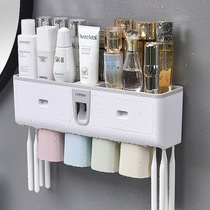Toothbrushing shelve toothbrushing cup gargling wall-style toilet-free wall-mounted wall-mounted mesh red containing frame dental cylinder suit