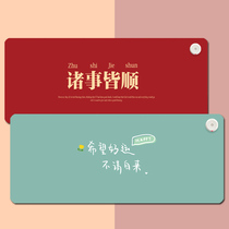 Creative text desktop heated mouse pad oversized warm table mat winter office artifact electric heating table pad warm pad