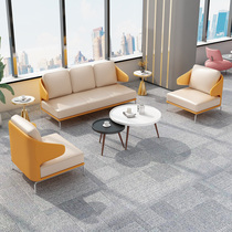 Nordic Light Lavish Reception Room Tea Table Sofa Combined Office Reception Lobby will be in the high-end sales office to negotiate a sofa